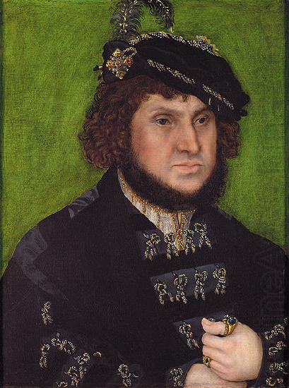 Lucas Cranach Part of a diptych with the portrait of his son, Johann Friedrich the Magnanimous